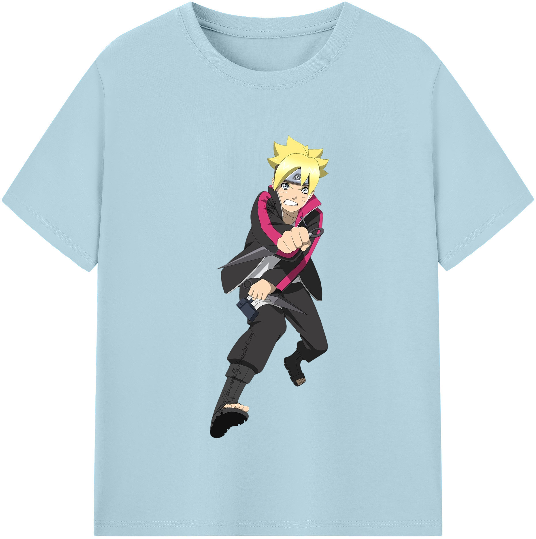 （画像用） NARUTO -ナルト- うずまき ボルト Uzumaki Boruto 綿100％半袖Tシャツ（フロントプリント）